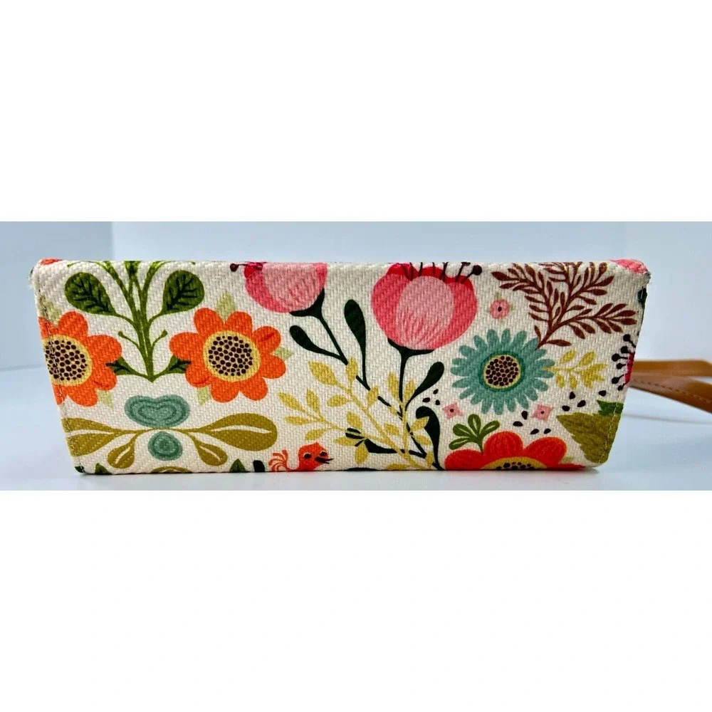 Multicolor Corduroy Hard Shell Medium‎ Floral Top Handle Spring Brunch Girls Out